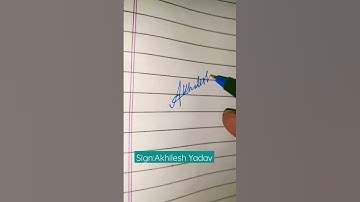 Akhilesh Yadav name signature #calligraphy #shorts