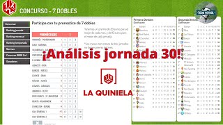 La quiniela jornada 30