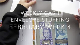 WEEKLY CASH ENVELOPE STUFFING WITH CANADIAN CURRENCY | FEBRUARY WEEK 4 | DAVE RAMSEY |JamzPlanz