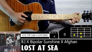 Kim Hanbin (B.I) LOST AT SEA guitar cover, chord, lyrics  | B.I ft Afgan \u0026 Bipolar Sunshine