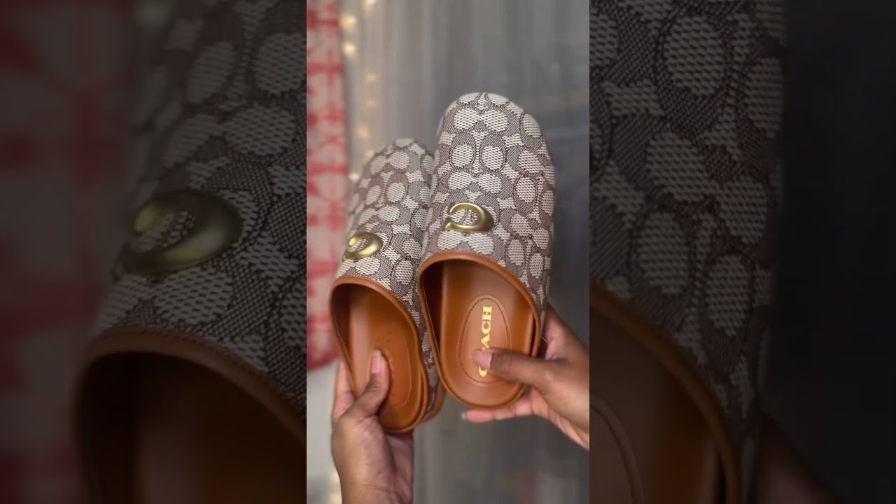 COACH HADLEY SLIPPERS UNBOXING #luxury #coach - YouTube