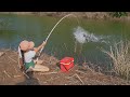 Best hook fishing  beautiful girl hunting giant black carp