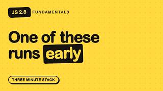 Function Declarations vs Expressions, and Hoisting | JS Fundamentals 2.8 · Three Minute Stack