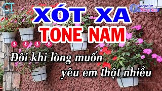 Karaoke Xót Xa Tone Nam Em || Nhạc Sống Đồng Sen