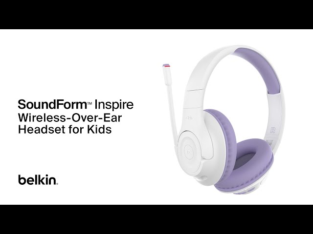 Belkin SoundForm Inspire Wireless Over-Ear Headset for Kids - YouTube