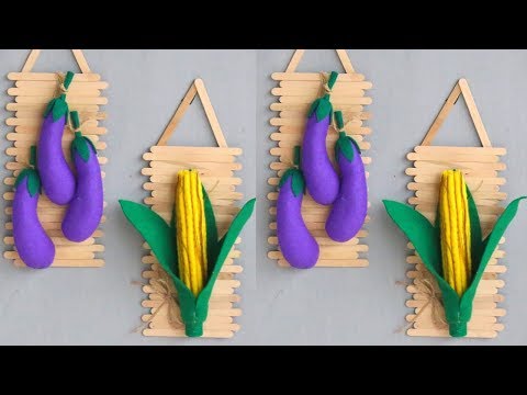 popsicle-stick-crafts-ideas-/-wall-hanging-/-hiasan-dinding-dari-stik-es-krim-dan-kain-flanel