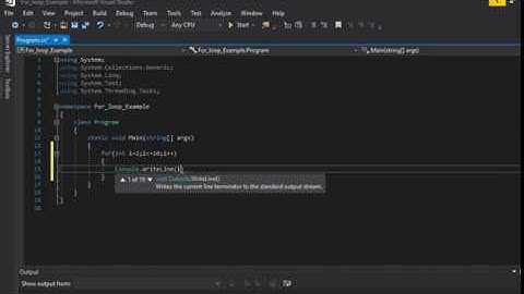 Write the Number 1 to 10 using the For Loop in C# | For Loop example in C#