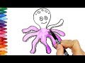 أخطبوط - كيفية رسم ولون الاطفال التلفزيون