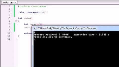 Buckys C++ Programming Tutorials - 4 - Variables