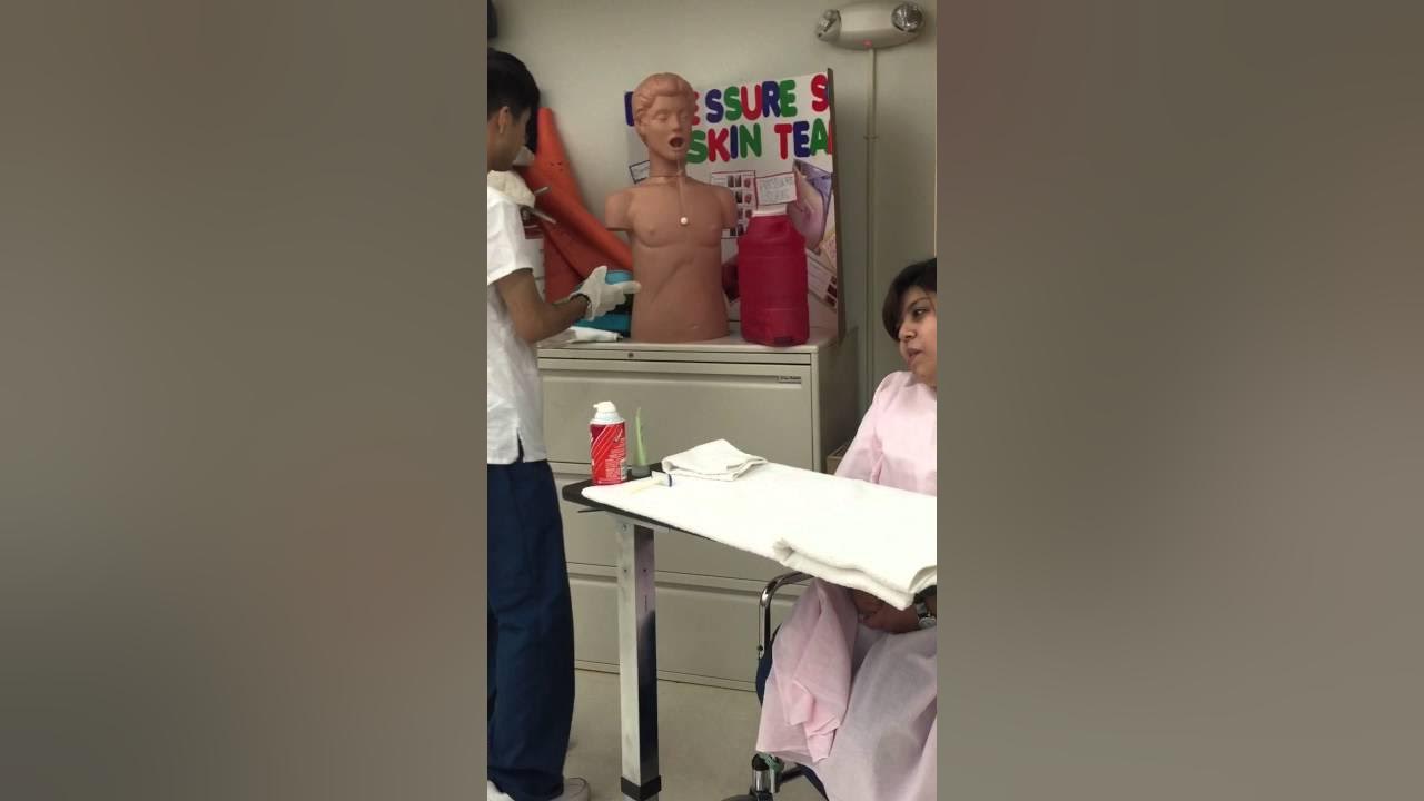 Shaving resident with HIV and right sides weakness YouTube