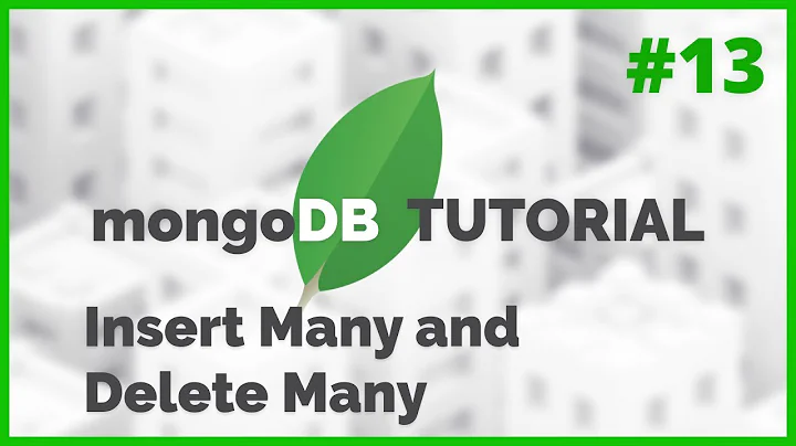 MongoDB in NodeJS - Insert Many and Delete Many (2020) [Episode #13]
