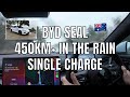 Long range byd seal highway range and efficiency driving in the rain