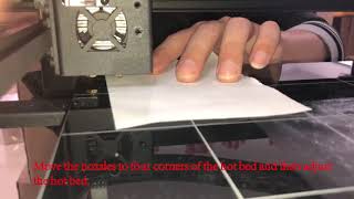 D.Flying bear Tornado2 manual leveling setting method.