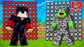 Obsidian Armor JJ vs Bedrock Armor Mikey in Minecraft  Maizen