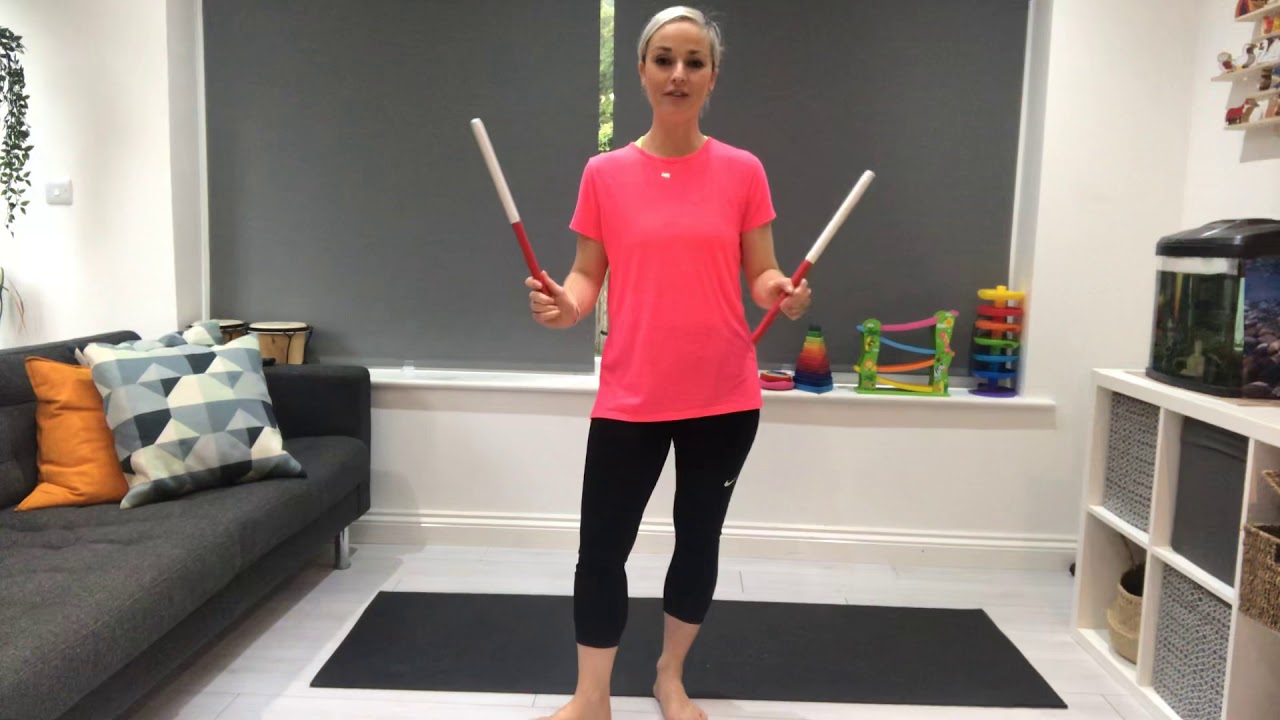 Me too Meghan Trainor drumstick aerobics workout routine YouTube