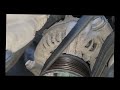 Mercedes truck arocs 4040 engine belt(fan belt) changing