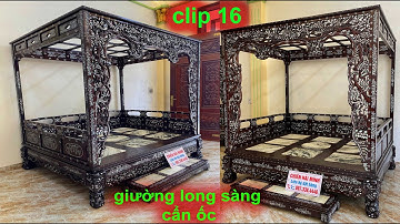 giường long sàng cẩn ốc, giường long sàn, giường khảm ốc, giường công tử bạc liêu