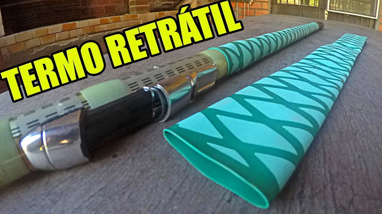APLICAÇÃO DE TERMO RETRÁTIL EM VARA DE PESCA - Como fazer