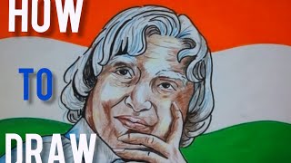 How to draw Dr .APJ.Abdhulkalam, Portrait Drawing tutorial class.