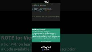 Python Pro vs Pro++ - TIP 1: Clean File Access in Same Folder #python  #coding #pythoncoding