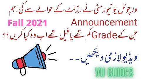 VU Finalterm Result Spring2021 New Update/ Revision of Result/ #vu