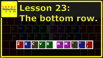 Lesson 23: The Bottom Row. Free Touch Typing Course by interDidactica.com