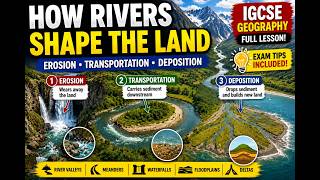 How Rivers Shape the Land | Erosion, Transportation &amp; Deposition Explained | IGCSE Geography