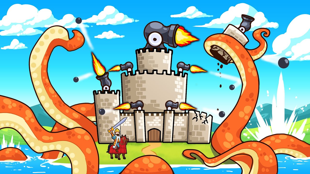 Defending my castle from THE KRAKEN in Thronefall! - YouTube