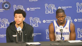 Memphis vs Wichita State Post Game: Jahvon Quinerly & David Jones