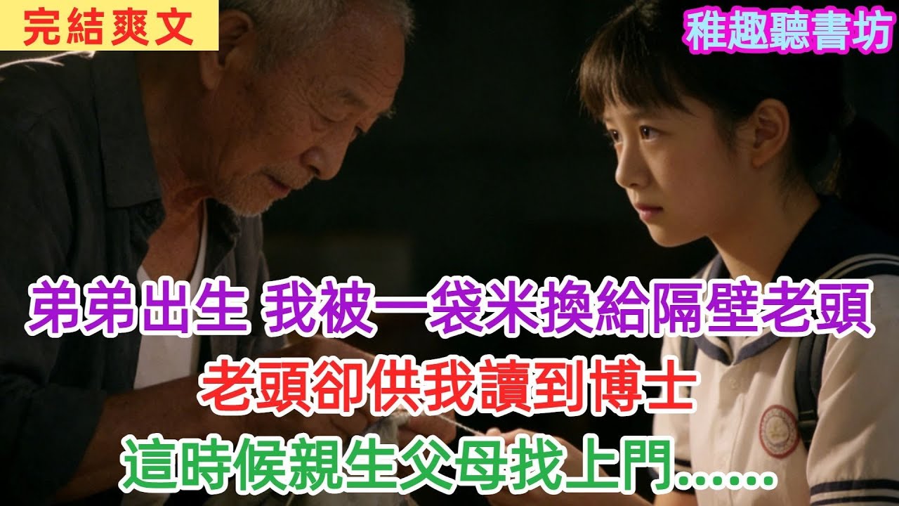 弟弟出生那天，我被一袋米換給隔壁老頭。全村都説我這輩子完了，老頭卻供我讀到博士。這時親生父母找上門來...#女頻#爽文#故事頻道#情感#聽書