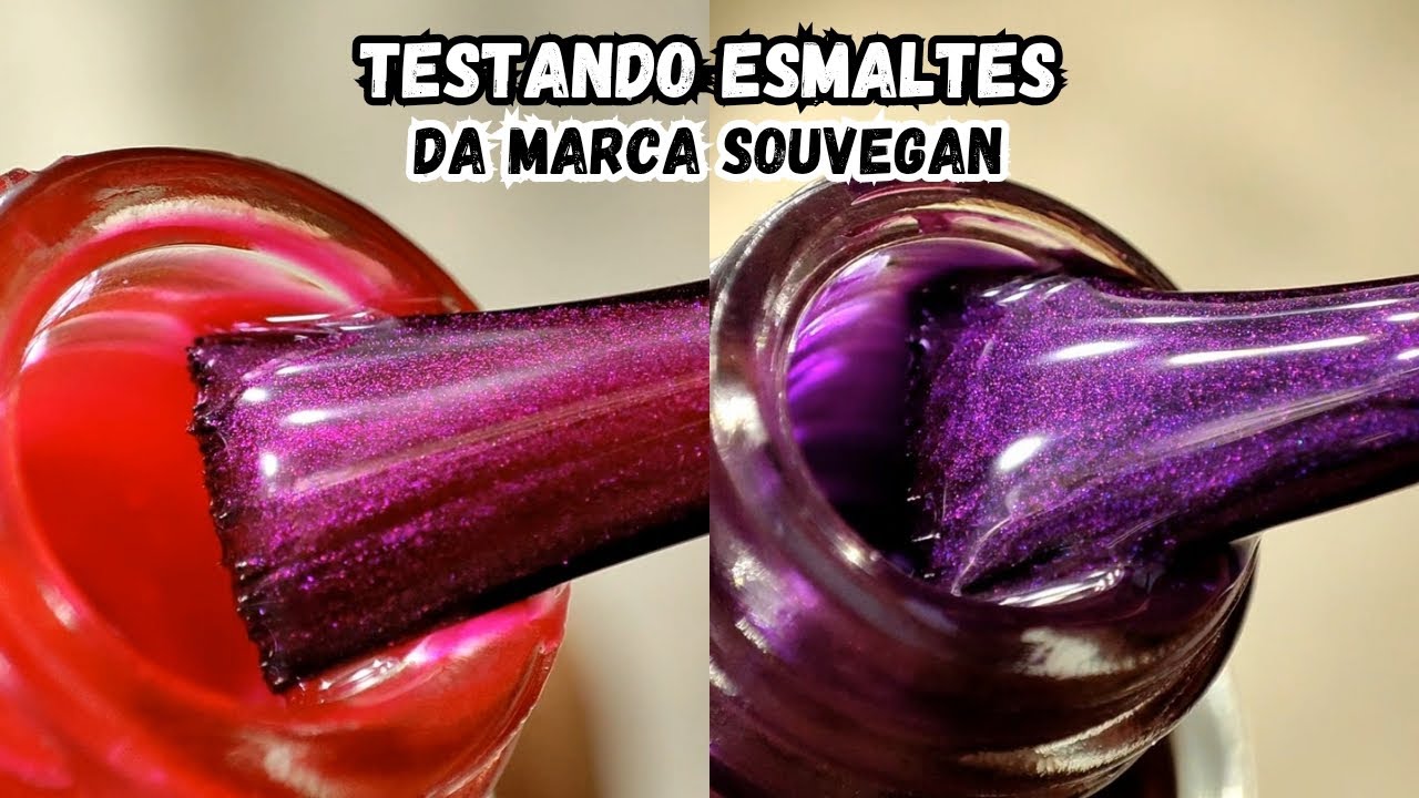 TESTANDO MARCA SOUVEGAN | ESMALTES LINDOS QUE PARECEM MISTURINHAS!