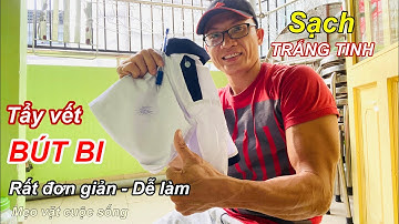 Cách Tẩy Mực BÚT Bi Trên Áo TRẮNG Cực Kỳ Đơn Giản NHANH GỌN | Mẹo Vặt Cuộc Sống