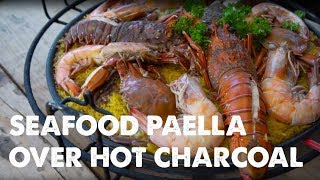 Perfect Spanish Seafood Paella Recipe - with Lobster Tails, Colossal Shrimp and Whole Crab