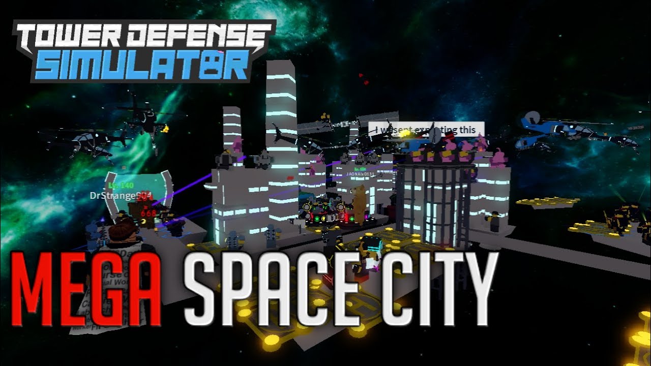 Mega Space City Tower Defense Simulator Roblox Youtube - mega oof power roblox