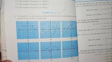 Chapter 2 polynomials Ex 2.1 maths class 10 || math tutor || NCERT