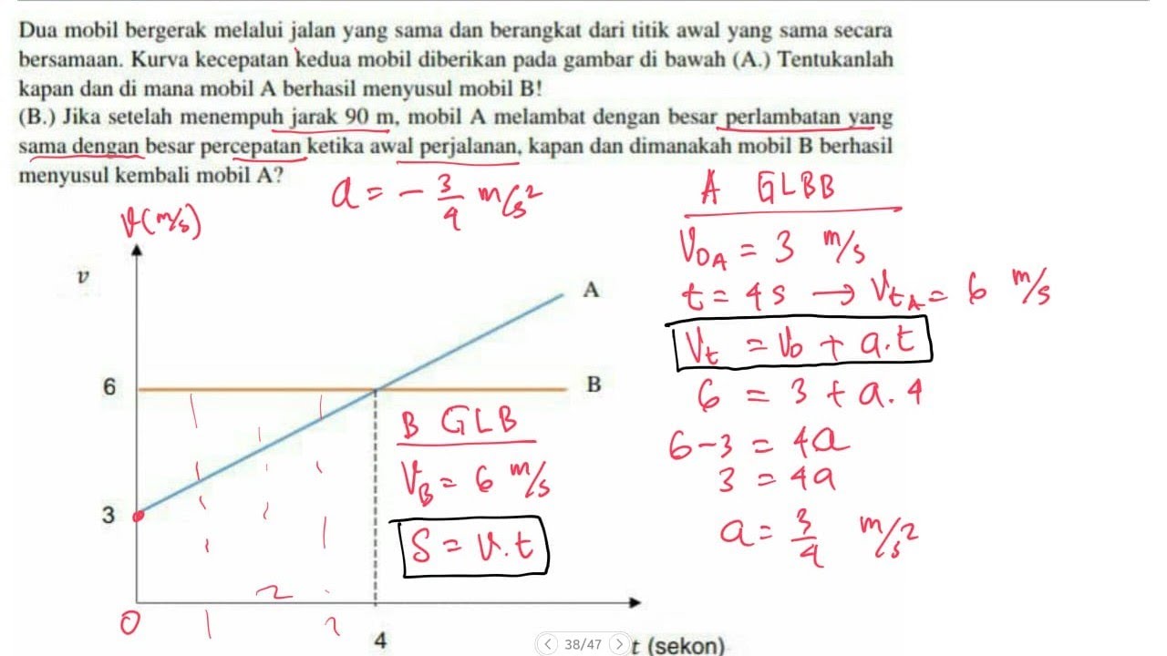 Menghitung Jarak Dan Waktu Mobil A Dan B Bertemu Berpapasan Dari Grafik menghitung-jarak-dan-waktu-mobil-a-dan-b-bertemu-berpapasan-dari-grafik