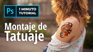 Montaje de Tatuaje (Tattoo) en 1 Minuto | Adobe Photoshop