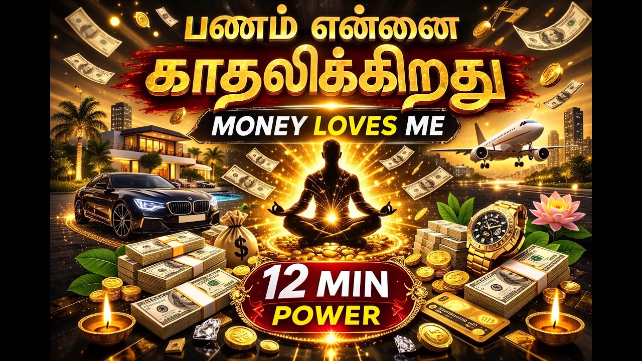 🔥 பணம் என்னை காதலிக்கிறது 💰 | 12 Min Tamil Money Magnet Affirmations | Wealth Attraction Power