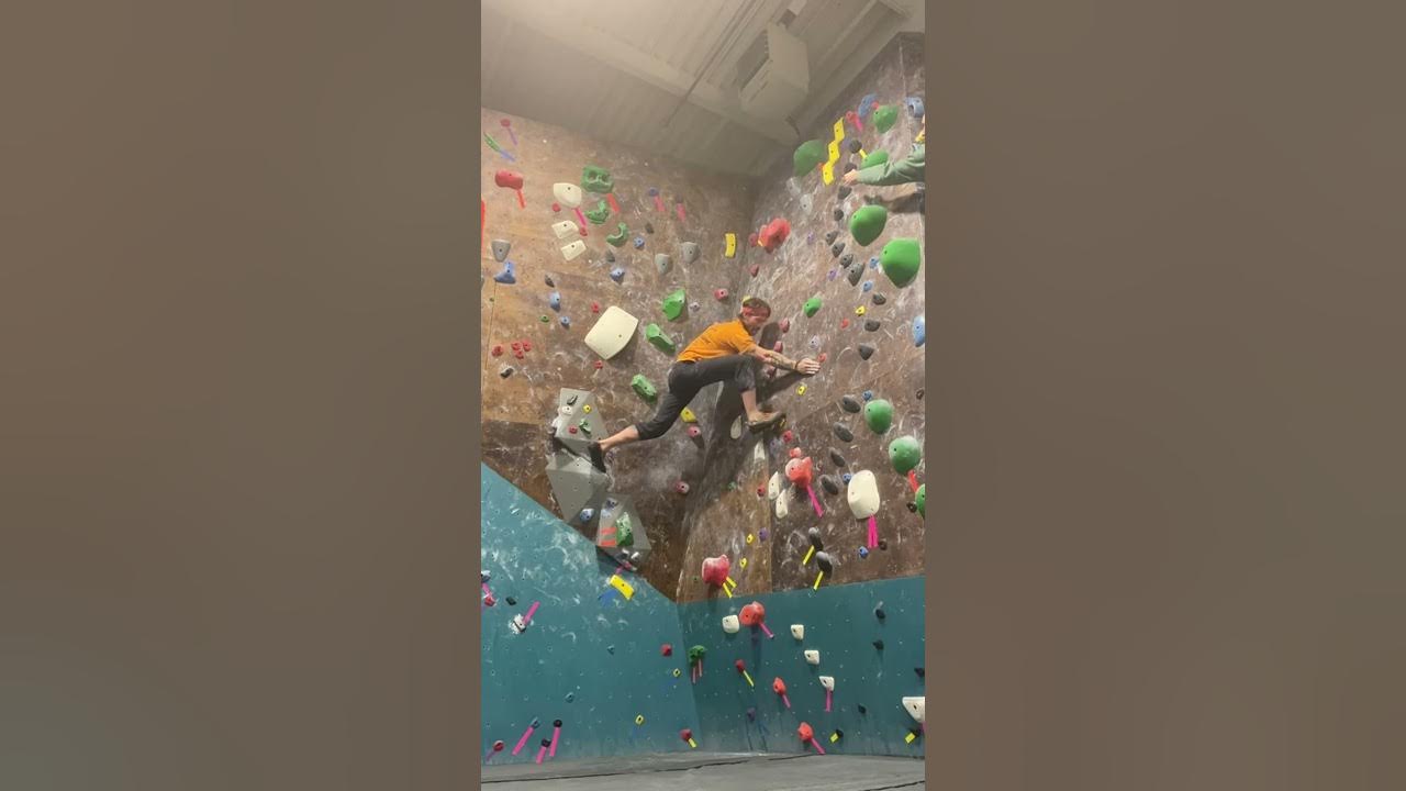 Bouldering v4 on slab indoors YouTube