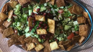 سلطة الفتوش الشهيرة واللذيذة-Fatosh the famous, delicious  and easy Salad