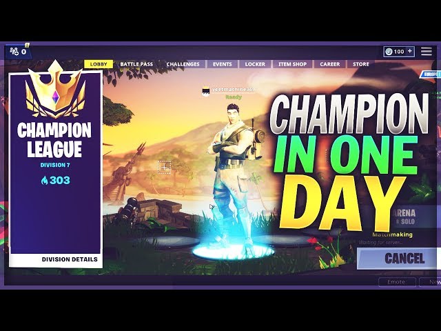 I somehow got placed into Champions League division, even though I have  only 1630 arena points : r/FortNiteBR