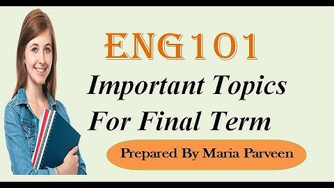 ENG101 Final Term Preparation 2022 | ENG101 Final term Important Topics | VU ENG101 Finalterm