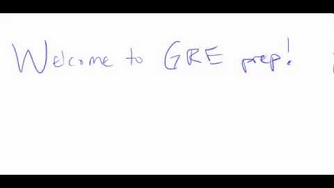 Welcome to GRE prep!