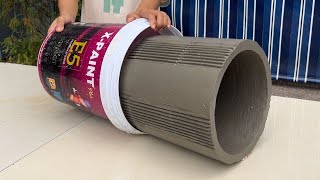 Simplest And  Beautiful - Unique Cement Flower Pots From  Plastic Containers And Cardboard by Construction - Products Cement 2,557 views 6 months ago 10 minutes, 42 seconds