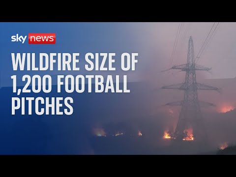 Highlands wildfire burns land size of 2,100 football pitches.