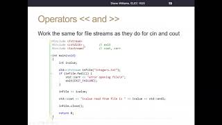 File I/O, part 2, reading integers from a file, detecting end of file