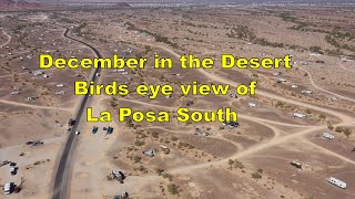 December 2023 in the Desert a birds eye view of La Posa South LTVA Quartzsite Az