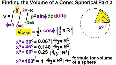 Calculus 3: Triple Integrals (7 of 25) Finding the Volume of a Cone: Part 2: Spherical