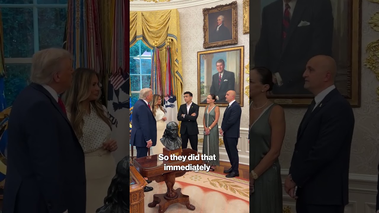 President Trump welcomes freed Hamas hostage Edan Alexander to the White House 