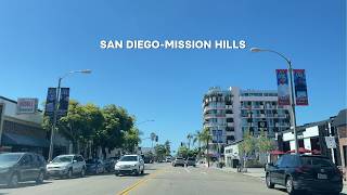Relaxing scenic drive Mission Hills San Diego California | Peaceful neighborhood Tour 4K